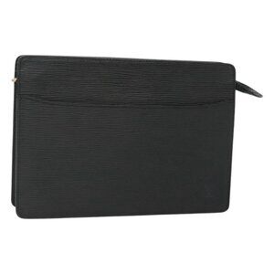 LOUIS VUITTON Epi Pochette Homme Clutch Bag Black Noir M52522 LV Auth ep9143